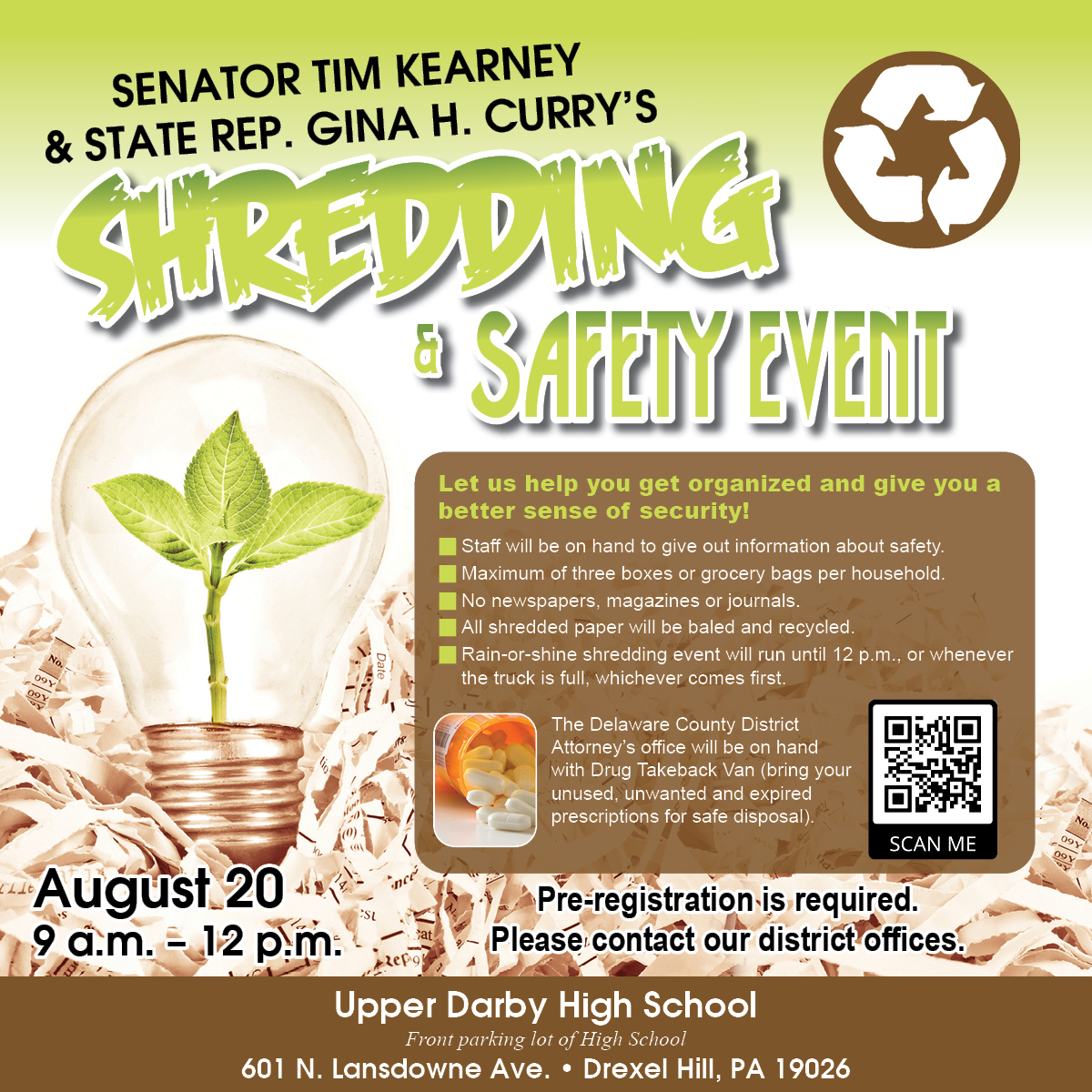 Shredding and Safety Event Delaware County District Attorneys Office